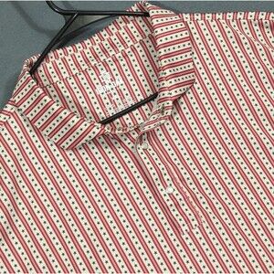 Iron Oak The Bar None Polo Shirt Men's XXL Red Stars And Stripes Pearl Snap